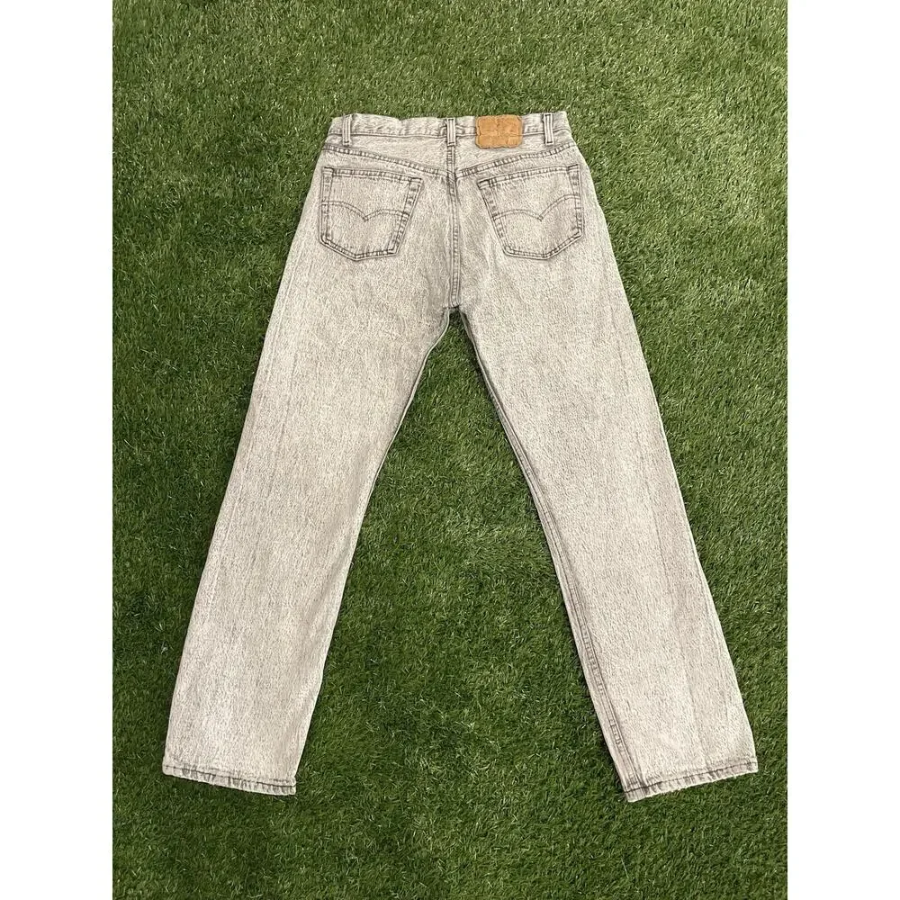 Vintage October 1988 Levi's 501-0655 Acid Wash Gray Denim Jeans Made inUSA 32x30